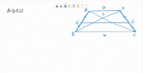let-abcd-be-trapezoid-assume-the-diagonals-of-abcd-trisect-the-midsegment-of-abcd-into-three-equal-parts-calculate-the-ratio-ofthe-bases-f-abcd-48169