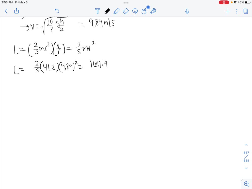 SOLVED: A spherical boulder of mass 41.2 kg and radius 16 cm rolls ...