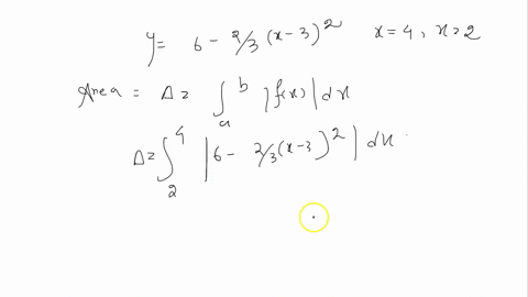 the-parabola-with-equation-y-6-_-3-c-_-32-is-graphed-on-the-coordinate-plane-as-shown-if-the-x-coordinate-of-point-a-is-4-which-of-the-following-is-the-approximate-area-ofthe-shaded-rectangl-95303