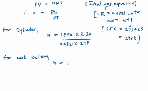 a-small-cylinder-of-helium-gas-used-for-filling-balloons-has-a-volume-of-230-l-and-a-pressure-of-1850-atm-at-25-c-how-many-balloons-can-you-fill-if-each-one-has-a-volume-of-15-l-and-a-pressu-43077