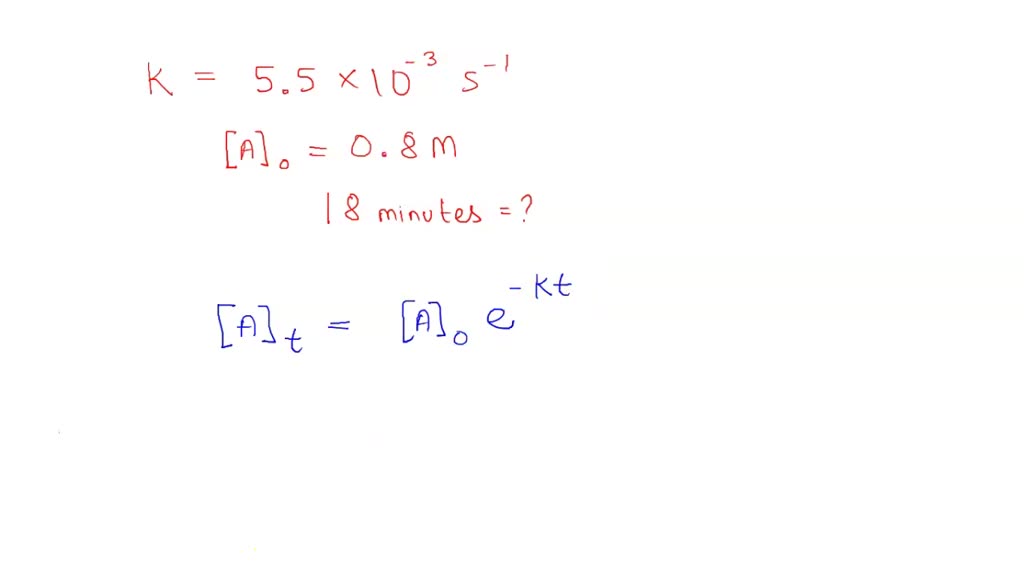 SOLVED The rate constant for a certain reaction is k = 5.50