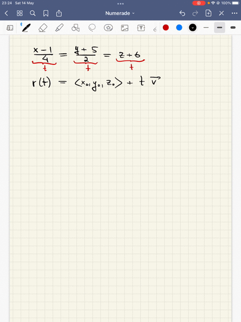 find-the-coordinates-of-a-point-p-on-the-line-and-a-vector-v-parallel-to-the-line-x-1-4-y-5-2-z-6-px-y-z-v-60127