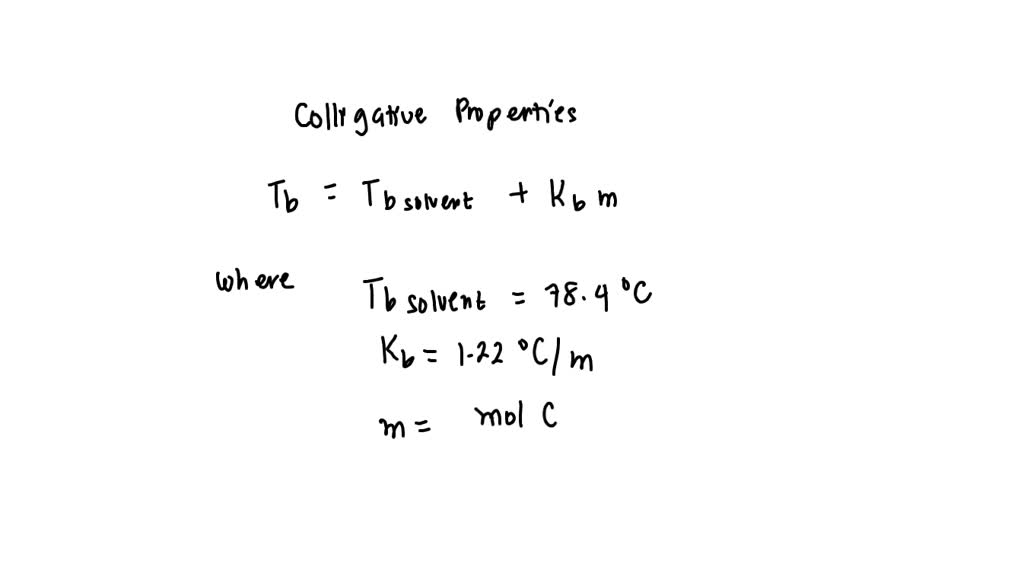 SOLVED The boiling point of pure ethanol The boiling point of pure