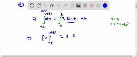 the-acceleration-of-an-object-in-ms2-is-given-by-the-function-at3sint-the-initial-velocity-of-the-object-is-v05-ms-round-it-to-four-decimal-places-a-find-an-equation-vt-for-the-object-veloci-38245