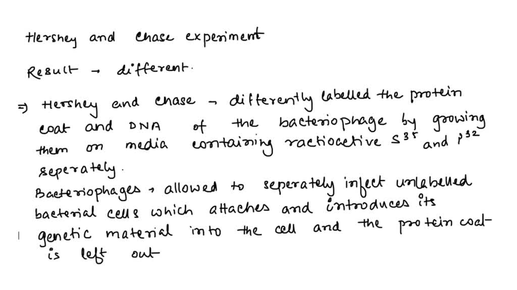 SOLVED: 2. Hershey and Chase experiments gave such clear results ...