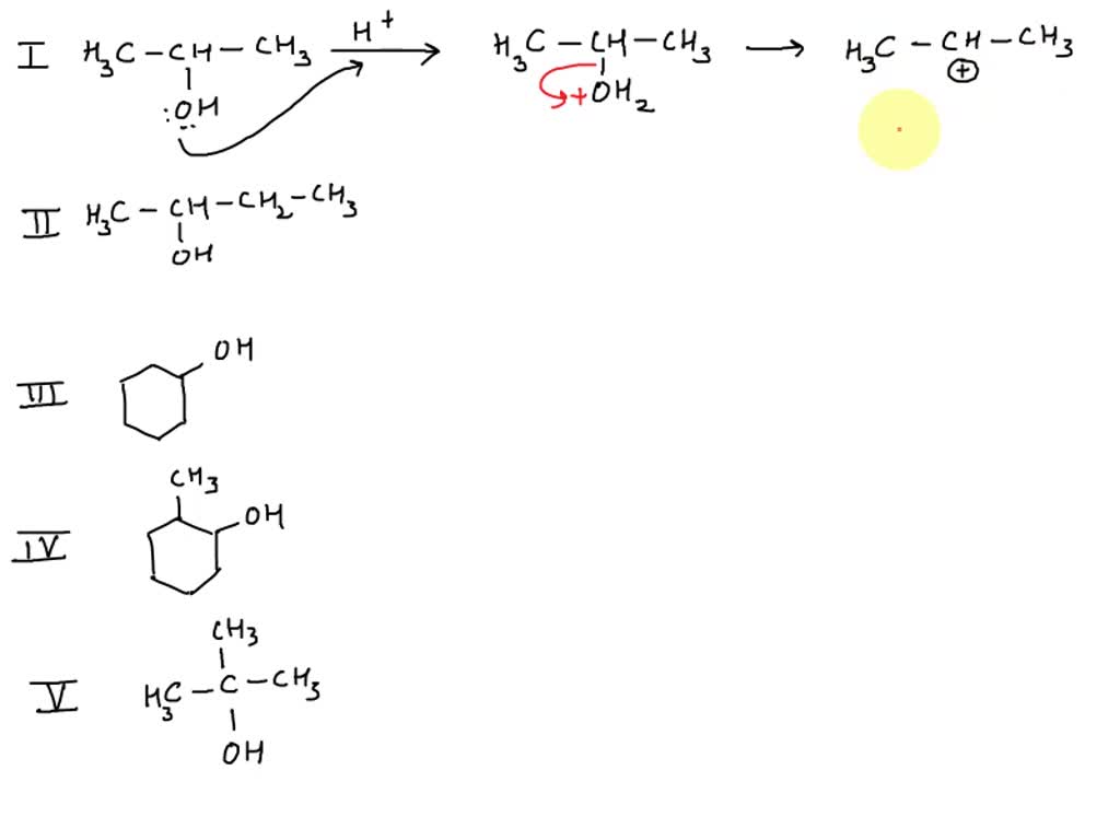 Which of the following alcohols gives a rearranged carbocation when Which of the following alcohols gives a rearranged carbocation when
