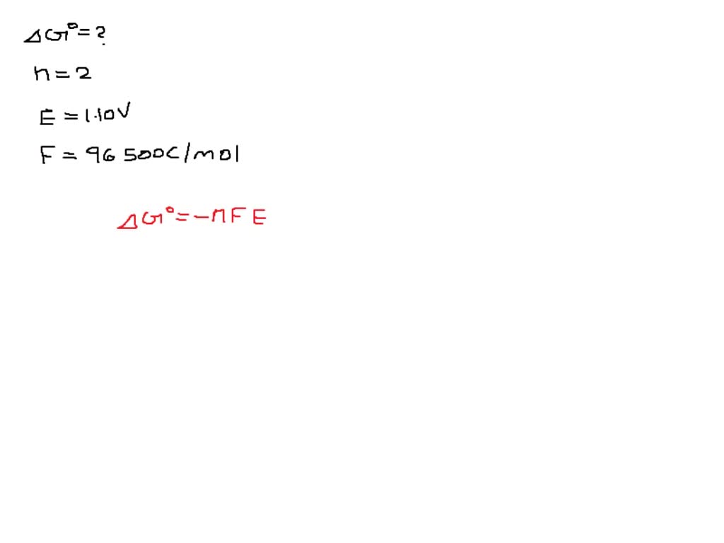 SOLVED A galvanic cell generates an electrochemical potential of 2.418