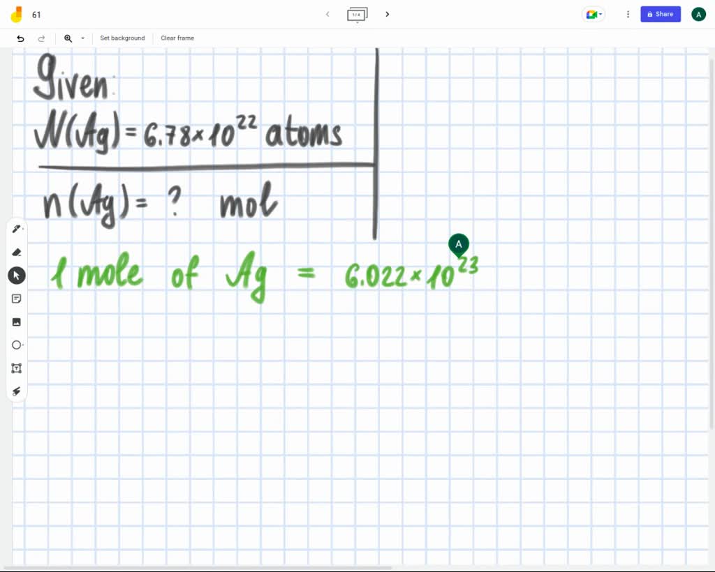 SOLVED: Suppose a piece of silver jewelry contains 7.54×1022 atoms of