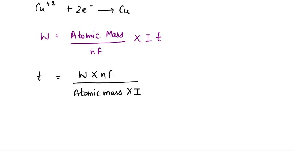 SOLVED Copper is electroplated from CuSO4 solution. A constant current