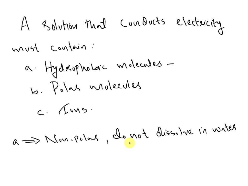 SOLVED Solutions which can conduct electricity are called homogeneous
