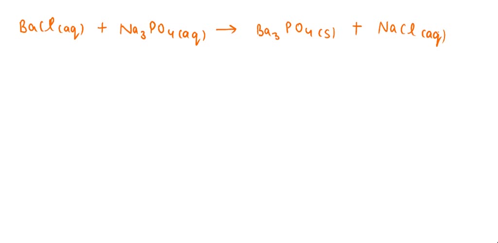 Solved An Aqueous Solution Of Barium Chloride Reacts With An Aqueous Solution Of Sodium 7286