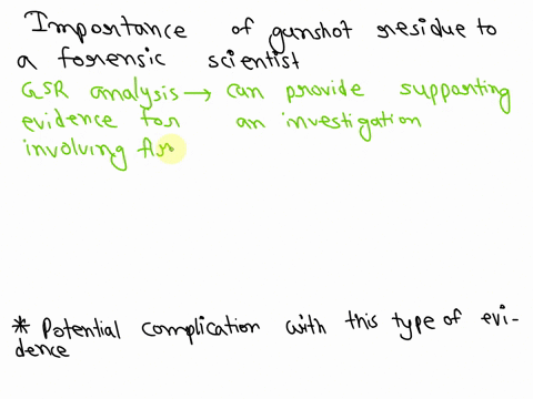 why-is-gunshot-residue-important-for-a-forensic-scientist-what-are-the-potential-complications-with-this-type-of-evidence-forensics-39131