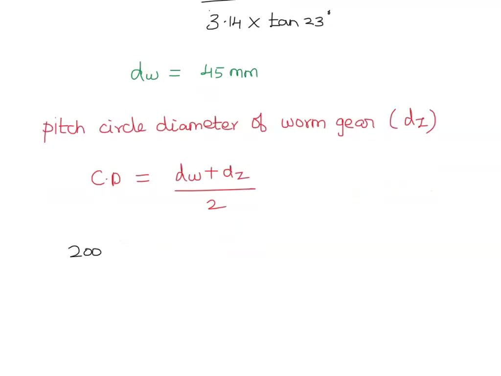 SOLVED A doublethreaded worm drive is required for power transmission