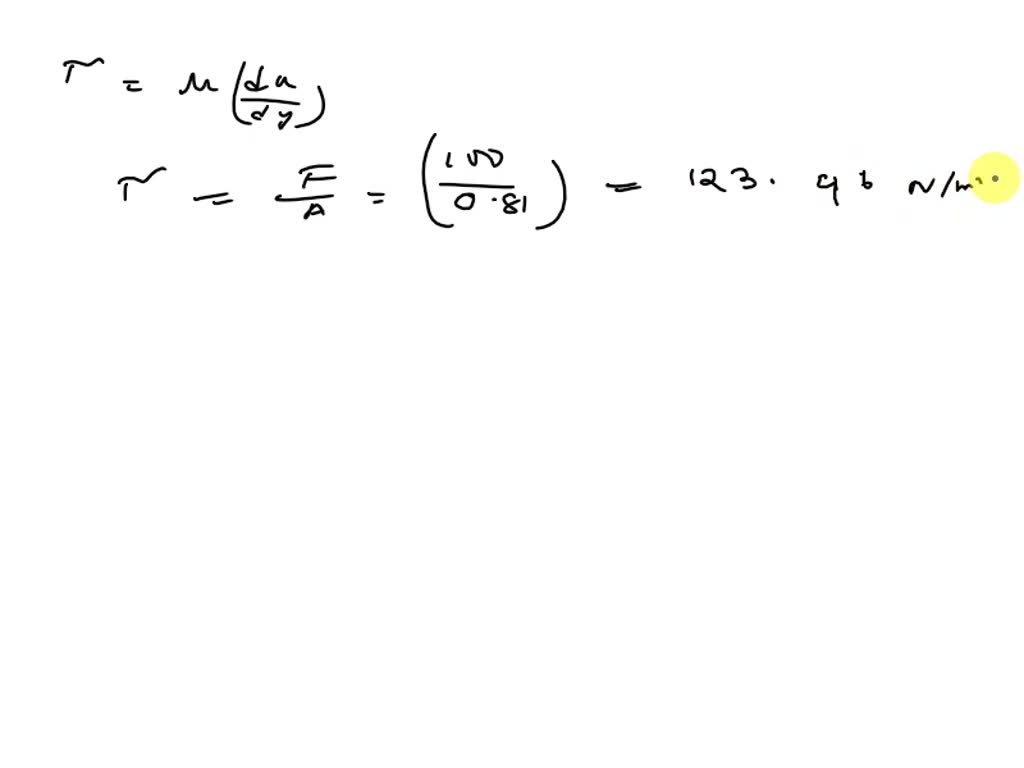 SOLVED: An oil film of certain viscosity, density, and thickness flows ...