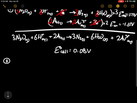 use-the-following-half-reactions-to-write-three-spontaneous-reactions-calculate-ecell-for-each-reaction-and-rank-the-strengths-of-the-oxidizing-and-reducing-agents-of-the-oxidizing-and-reducing-agents