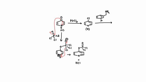 answer-the-following-questions-about-the-reaction-scheme-below-xrightarrow-e-mathrmc_12-mathrmh_11-mathrmfn_2-c-d-a-give-a-suitable-reagent-for-the-conversion-of-c-and-to-d-and-draw-a-mechanism-for-2