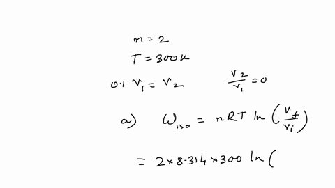 a-container-has-2-moles-helium-at-300k-what-is-the-amount-of-work-done-in-compressing-the-gas-to-10-of-its-initial-volume-a-for-isothermal-process-b-adiabatic-process-56882