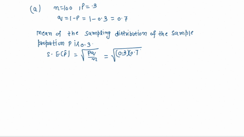 random-samples-of-size-n-were-selected-from-binomial-populations-with-population-parameters-p-given-here-find-the-mean-and-the-standard-deviation-of-the-sampling-distribution-of-the-sample-p-12788