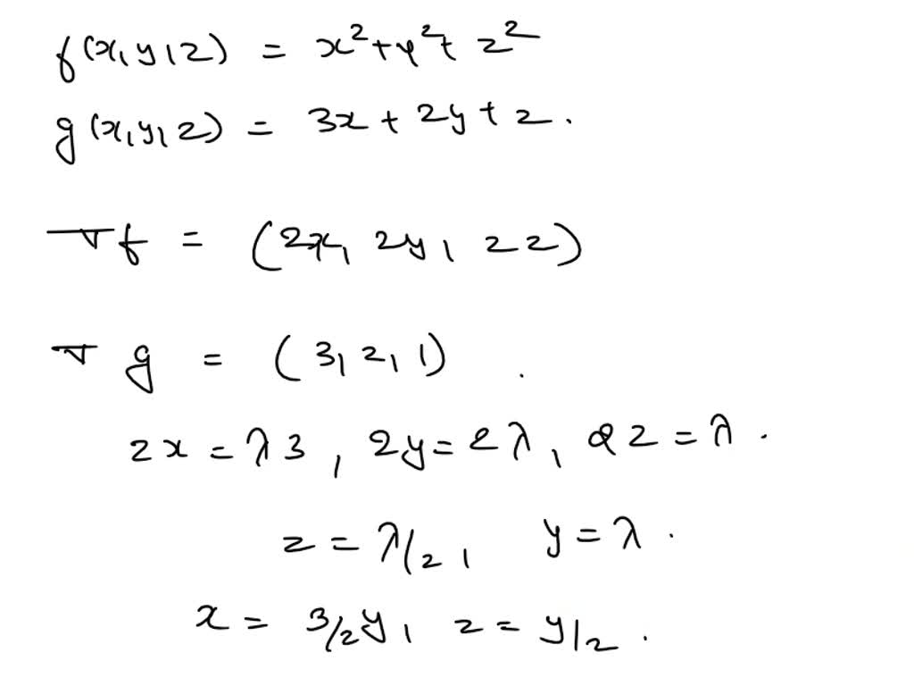 SOLVED: Find the point on the plane 3x + 2y + z = 6 closest to the ...