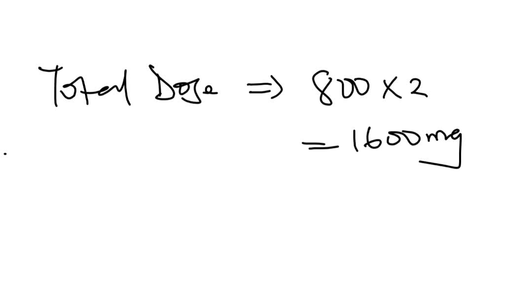 SOLVED Order ibuprofen 800 mg P0 every BID. Available Ibuprofen 400mg