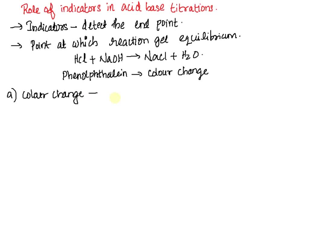 Indicate Changes SOLVED: Which of the following base titration? most accurately ...