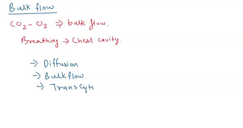SOLVED Describe what Bulk flow across a capillary bed. A. In your