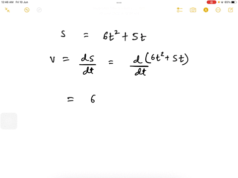 zuiuls-l-the-car-moves-in-straight-jine-from-position-0-to-determine-the-velocity-and-acceleration-when-s-6t-5t-m-where-t-13-in-sec-10-marks-93916