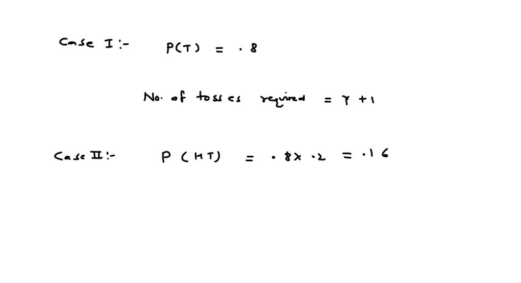 SOLVED In a Bernoulli trial let the probability of getting a head P(H