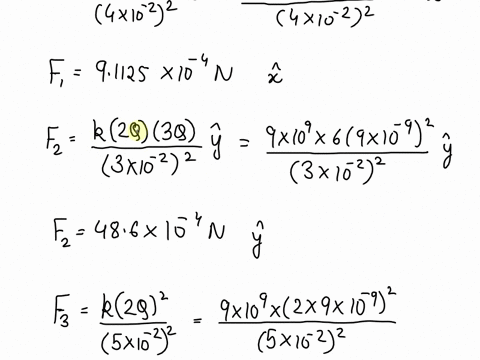 1-point-ci-2q-four-point-charges-are-located-at-the-corners-of-_-rectangle-as-shown-in-the-figure-above-take-q-9-nc-find-the-resultant-force-on-the-following-taking-into-account-the-units-a-40372