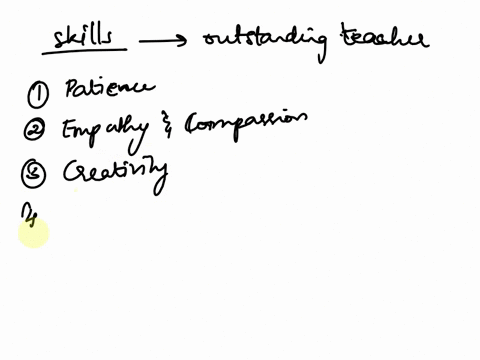 describe-the-skills-or-attributes-you-believe-are-necessary-to-be-an-outstanding-teacher-84182