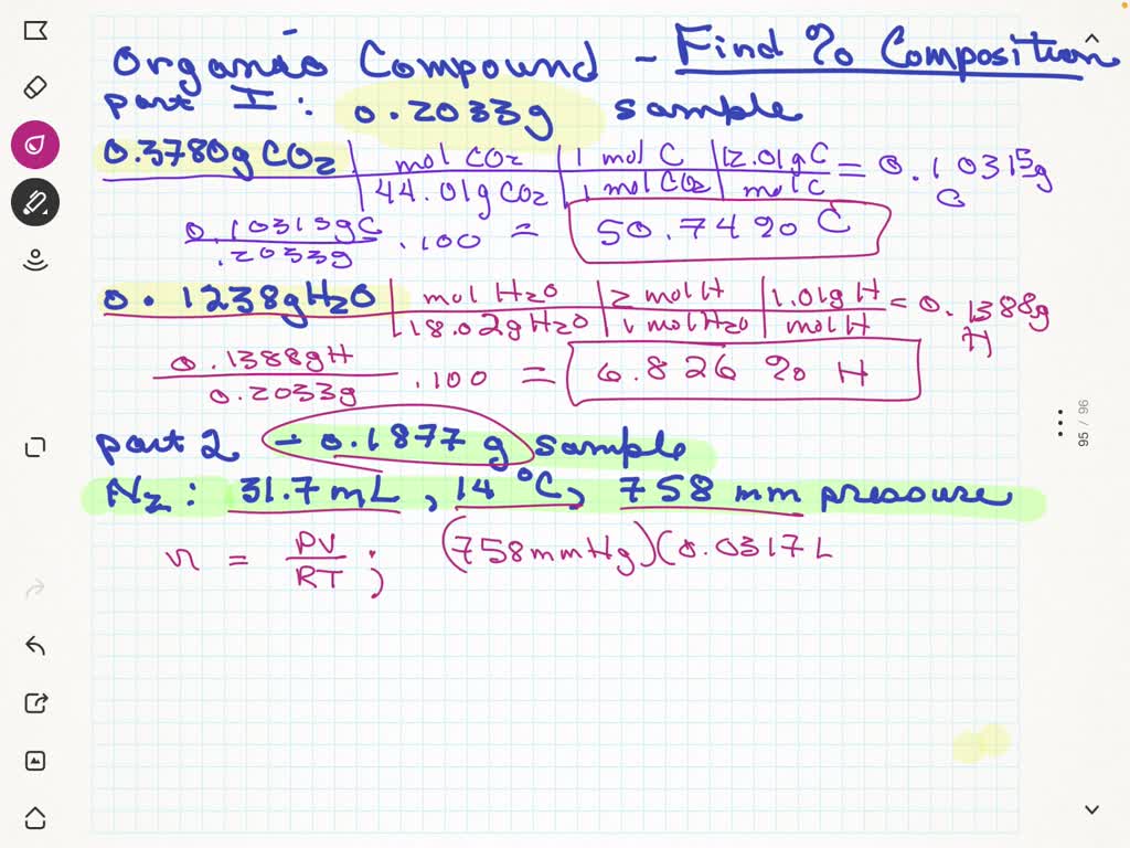 A sample of \( 0.125 \mathrm{~g} \) of an organic compound when analysed by  Dumas method yields  