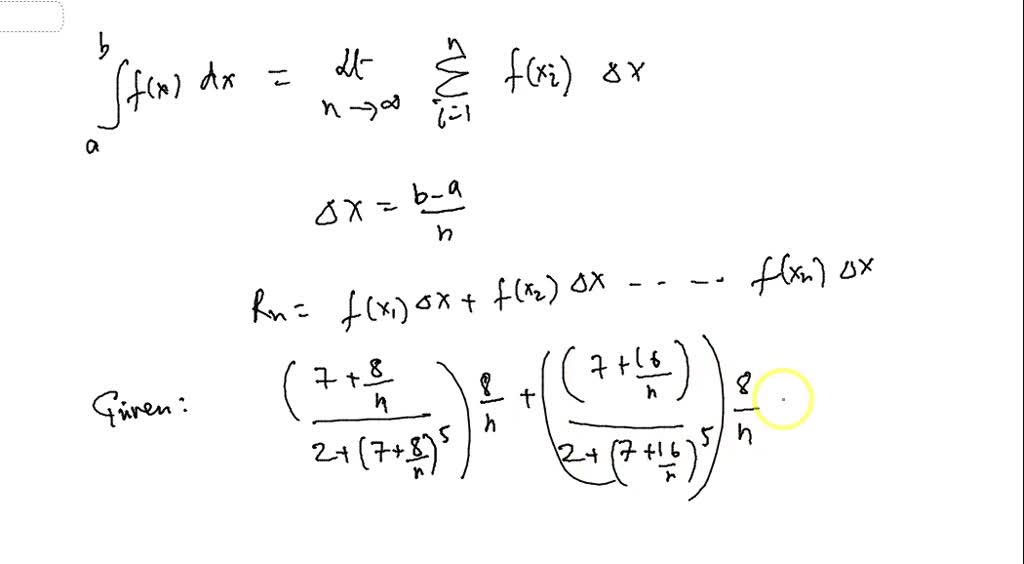 SOLVED: The sum 2^2 + 6^2 + 1+2^2 is a right Riemann Sum for a certain ...