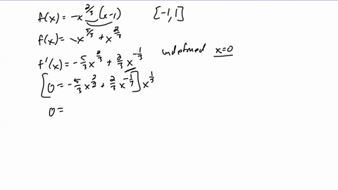 perform-a-first-derivative-test-on-the-function-fx-xfrac23x-1-11-a-locate-the-critical-points-of-the-given-function-b-use-the-first-derivative-test-to-locate-the-local-maximum-and-minimum-values-c-ide