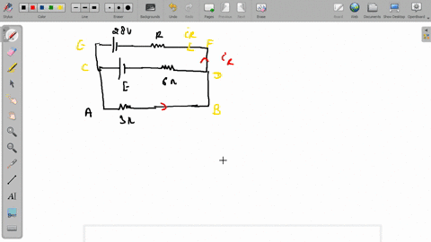 in-the-circuit-shown-in-figure-below-afind-the-current-in-resistor-r-b-the-resistor-r-c-the-unknown-emf-e-d-circuit-is-broken-at-point-x-what-is-the-current-in-resistor-r