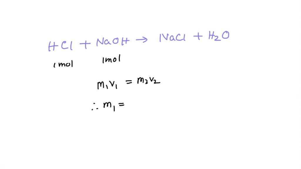 SOLVED Determine the molarity of a 23.00 ml HCl solution if it takes