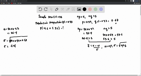 use-the-normal-approximation-to-find-the-indicated-probability-the-sample-size-is-n-the-population-proportion-of-successes-is-p-and-x-is-the-number-of-successes-in-the-sample-n-80-p033-p19-x-49903