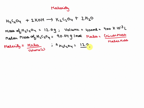 oxalic-acid-mathrmh_2-mathrmc_2-mathrmo_4-is-a-toxic-substance-found-in-spinach-leaves-what-is-the-m-07701
