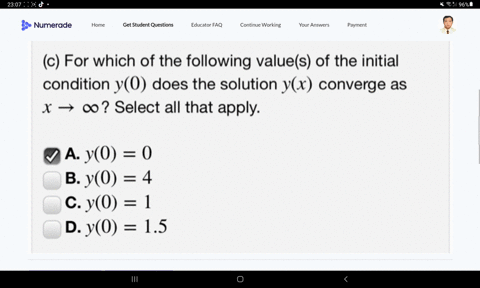 b-one-equilibrium-solution-of-this-ode-is-y-which-is-unstable-and-another-equilibrium-solution-of-this-ode-is-y-which-is-stable-c-for-which-f-the-following-values-of-the-initial-condition-y0-62098
