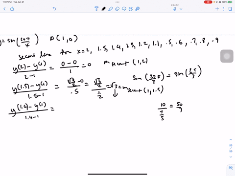 the-point-p1-0-lies-on-the-curve-y-sin-10pi-x-a-if-q-is-the-point-x-sin-10pi-x-find-the-slope-of-the-07164