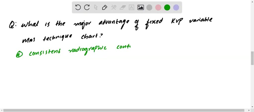 SOLVED: Explain the difference between a Variable mAs/Fixed kVp ...