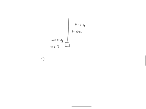 6-points-a-small-block-of-mass-05-kg-slides-into-the-end-of-an-initially-stationary-uniform-thin-rod-at-a-speed-of-2-ms-the-block-sticks-to-the-rod-which-pivots-about-point-0-at-its-end-crea-29182