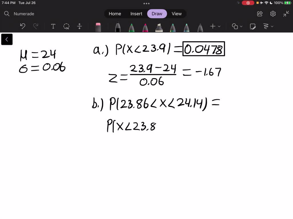 SOLVED Steel rods are manufactured with a mean length of 24 centimeter