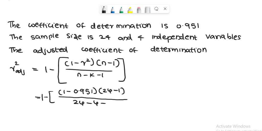 Coefficient of Determination Formula