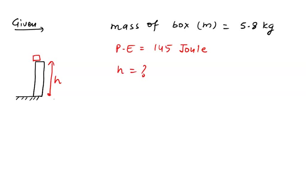 SOLVED A box has a mass of 5.8kg. The box is lifted from the garage