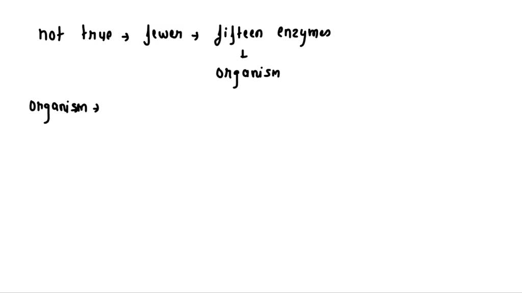 SOLVED Because enzymes have high specificity, fewer than fifteen are
