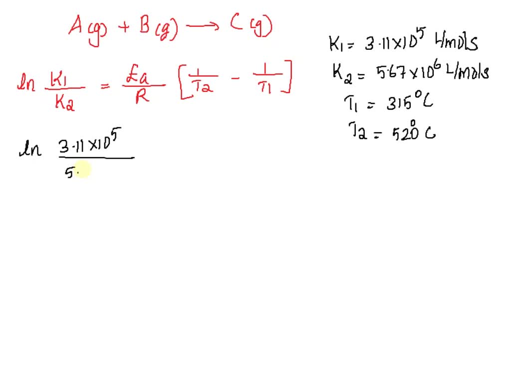 SOLVED:B _ Forward Rate Constant: Ka, Backward Rate Constant: Kb ...