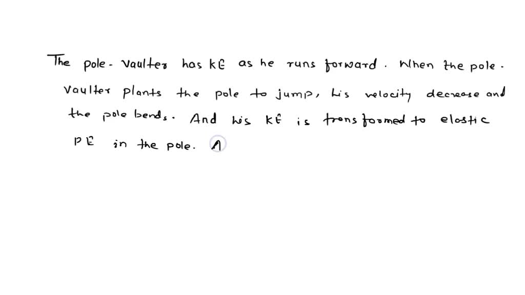 SOLVED 3. Explain how a pole vaulter uses the Law of Conservation of