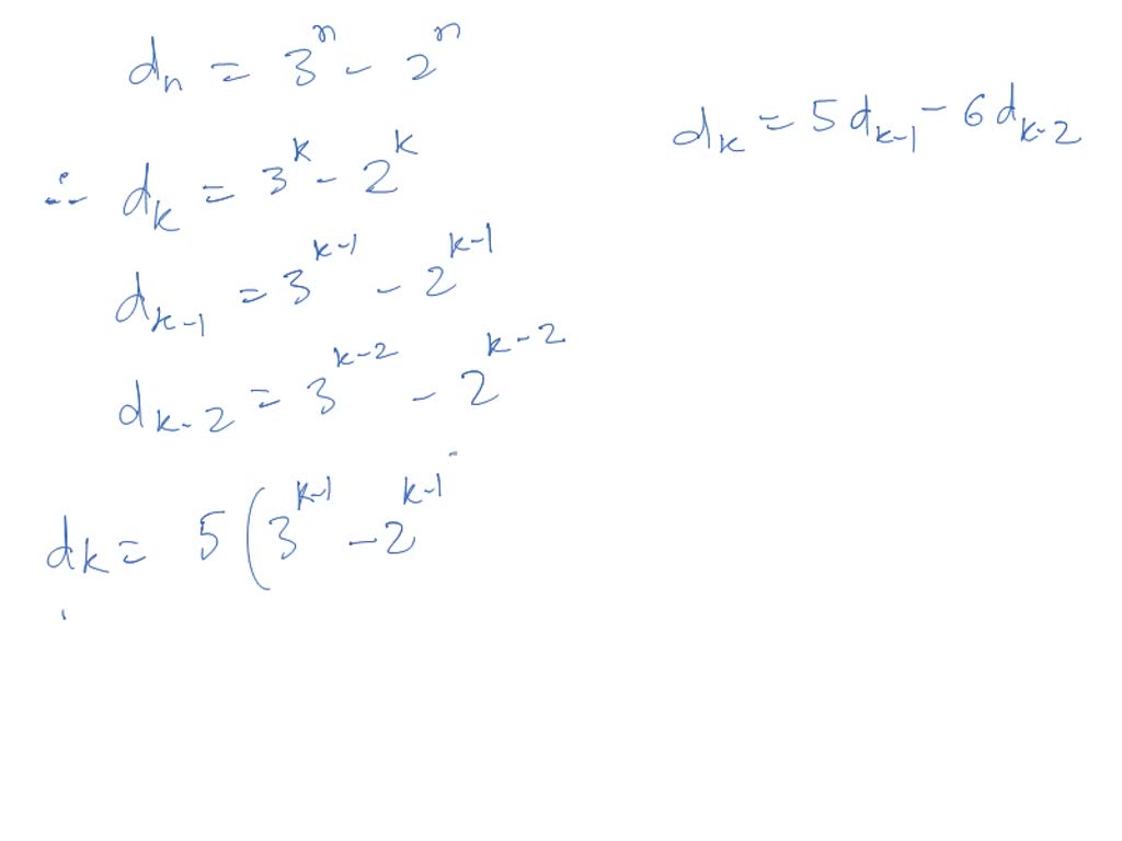 SOLVED: Let D0, D1, D2 Be Defined By The Formula Dn = 3n - 2n For All ...