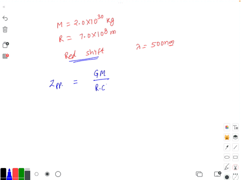 the-suns-mass-is-20-1030-kg-and-its-radius-is-70-108-m_-find-the-approximate-gravitational-red-shift-in-light-of-wavelength-500-nm-emitted-by-sun-61007
