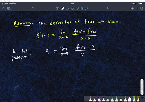point-assume-that-fx-is-everywhere-continuous-and-it-is-given-to-you-that-fx-8-lim-9-x-4-x-4-it-follows-that-y-is-the-equation-of-the-tangent-line-to-y-fx-at-the-point-66373